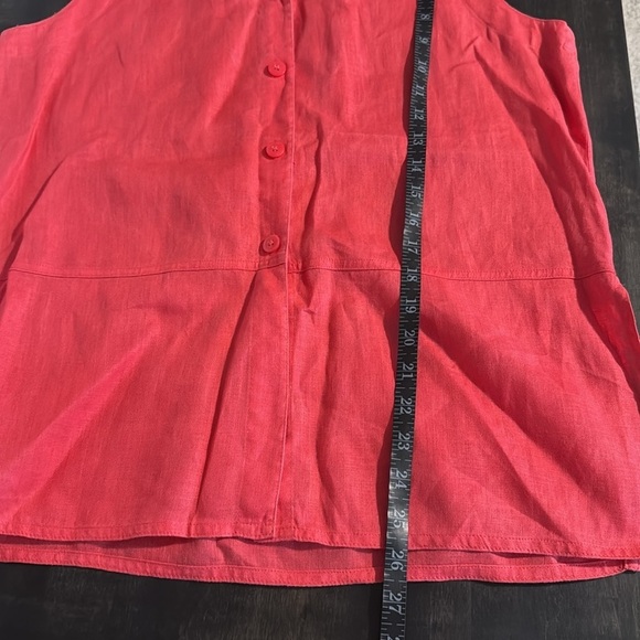 Josephine Chaus Pink Linen Short & Blouse Set Size Large Petite - Picture 7 of 9